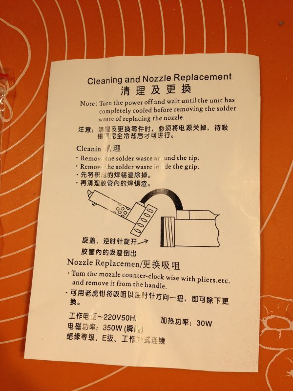 BBT - 580 - półautomatyczny odsysacz cyny z Aliexpress. Poznaj sprzęt zanim podejmiesz decyzję.