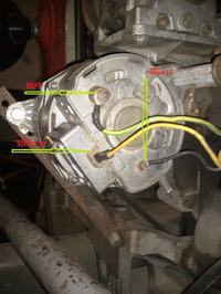 Podłączenie alternatora z 3 wyjściami do regulatora mechanicznego 67 i 15