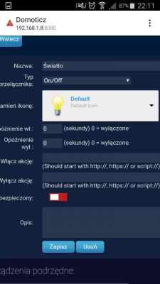 Configuring WiFi Smart Light Switch in Domoticz: Missing Enable Action Info Configuring WiFi Smart Light Switch in Domoticz: Missing Enable Action Info