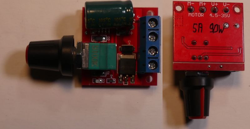 Moduł sterowania silnikiem elektronicznym z potencjometrem.