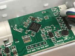 LED Controller Interior with WiFi TR6260S1 Interior of LED strip controller with TR6260S1 microcontroller.