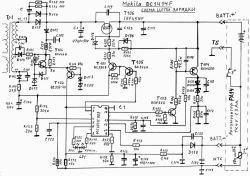 Schemat elektryczny ładowarki Makita DC1414F z oznaczeniami komponentów.