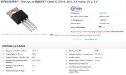 Szukam zamiennika tranzystora IRFB3006GPBF z Vdss > 70V, obudowa TO-220AB