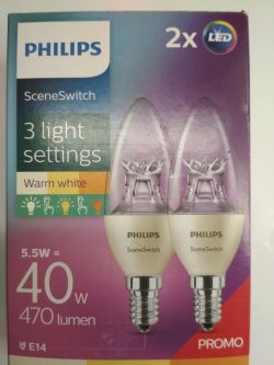 Philips SceneSwitch, lampa LED z regulacją jasności świecenia Philips SceneSwitch, lampa LED z regulacją jasności świecenia