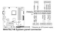 Asus M4A78LT-M - Podłączanie przedniego panelu do płyty głownej