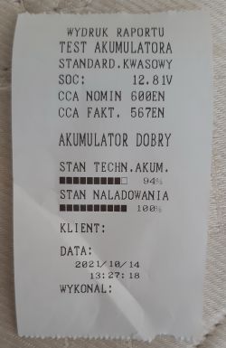 Sprawdzenie poziomu elektrolitu i czas ładowania akumulatora Centra Futura