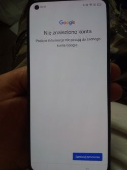 Telefon Realme 8 - zapomniane login i hasło konta Google po hard reset