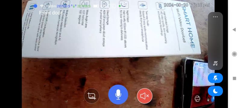 WiFi wireless video intercom - test, app and interior WiFi wireless video intercom - test, app and interior