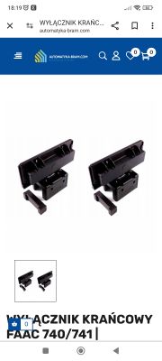 Two FAAC 740/741 limit switches.