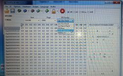 Zrzut ekranu programu Ch341a z odczytem zawartości pamięci SPI EEPROM 4 Mbit