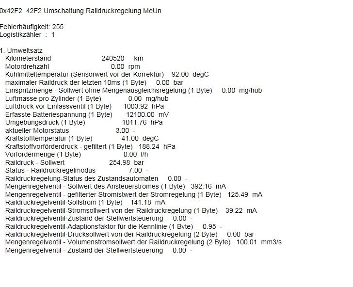 BMW E87 123d - Błąd 42F2 (Changeover rail-pressure control MeUn) w DDE brak pomy