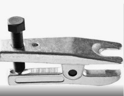 Metalowy ściągacz do przegubów z wkrętem.