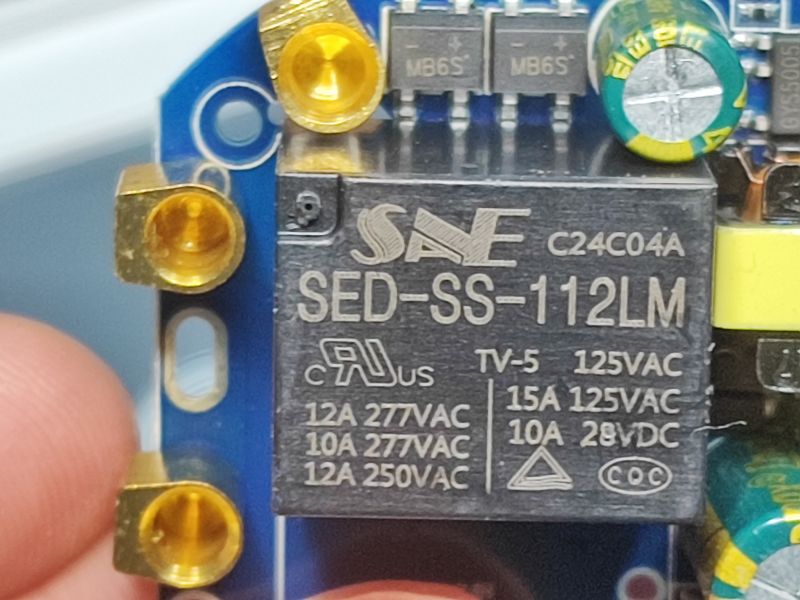 SED-SS-112LM Relay on Electronic Board Close-up of the SED-SS-112LM relay mounted on an electronic board.