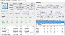 ASUS N73SV Laptop System Specifications in HWiNFO64 Screenshot of HWiNFO64 program showing system specifications of ASUS N73SV.