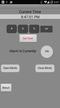 Budzik odsłaniający rolety okienne