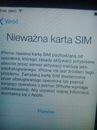 Jak aktywować iPhone 4s z simlockiem bez karty macierzystej?
