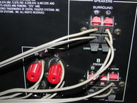 Yamaha RX-V350 - Brak dźwięku z głośników front i centralnego