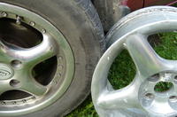 Polerowanie alufelg na "wysoki połysk" porównanie