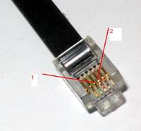 Gniazdo RJ-11 podłączenie do skrętki - kolejność żył Gniazdo RJ-11 podłączenie do skrętki - kolejność żył