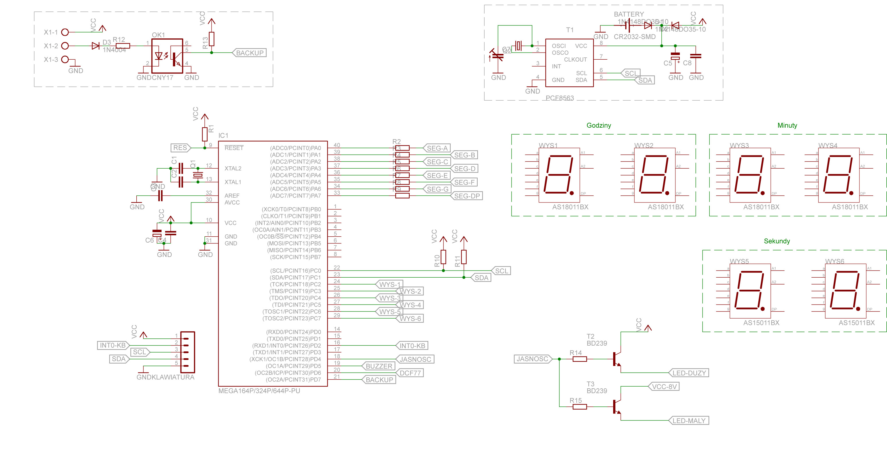 Bascom Atmega Bascom Atmega 32 - Multipleksowanie LED - różna wyświetlacze LED