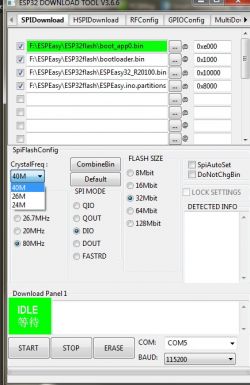 No new access point after uploading ESPEasy_mega to ESP-WROOM-32