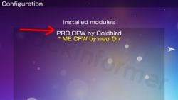 PSP Fat 1000 - Konfiguracja Infinity 6.61, zawieszenie po zaznaczeniu Pro CFW