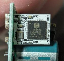 LN882HKI Module on Circuit Board Close-up of LN882HKI module on a circuit board.
