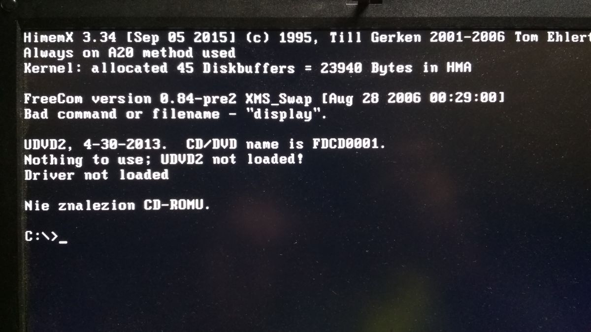 FreeDOS Driver CD-ROM - Jaki sterownik wybrać? - elektroda.pl