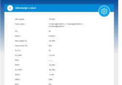 Zrzut ekranu z parametrami sygnału 5G sieci Play z modemu z pasmem N28