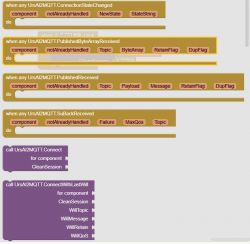 MIT App Inventor blocks for handling MQTT.