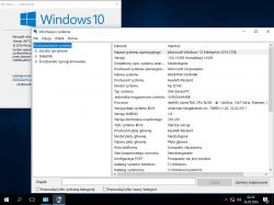Ekran informacji o systemie Windows 10 z danymi OEM i specyfikacją sprzętową.