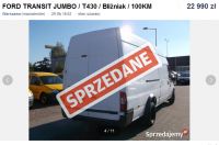 Ford Transit VII - Dopuszczalna masa całkowita oraz waga auta