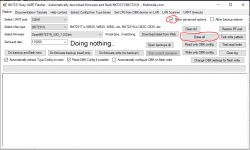 Screenshot of the BK7231 Easy UART Flasher tool for firmware flashing.