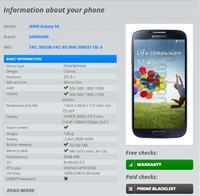 Samsung Galaxy S4 - Sprawdzenie wersji po IMEI