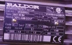 BALDOR SMX80 B4 - Podłączenie silnika dwubiegunowego do jednej fazy