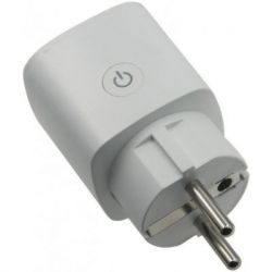 iQtech SmartLife WS024 Smart Plug Adapter White iQtech SmartLife WS024 smart plug adapter with a visible power button.