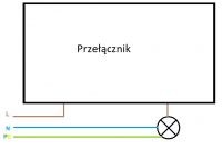 Diagram of Fibaro Dimmer FDG211 in a staircase installation with bistable switches
