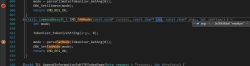 Screenshot showing a code fragment in Visual Studio with the CMD_FANMode function written in C.