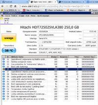 HDD HITACHI - Analiza logów z HDD Tune i CrystalDiskInfo