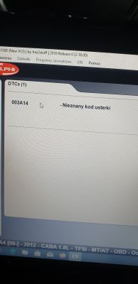 Błąd 003A14 w Audi A4 B8 2012r - pytanie o znaczenie kodu usterki