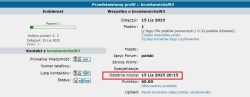 Profil forumowicza z jedną wiadomością i ostatnią wizytą 15 listopada 2025 o 20:15