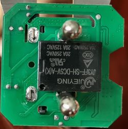 Circuit board with a relay.