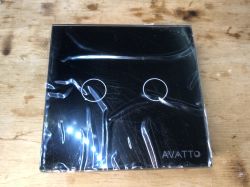 Black Double Light Switch Avatto Black double light switch in packaging.