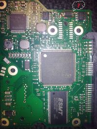 Seagate Barracuda 7200.12 ST3500418AS - Identyfikacja spalonego elementu na PCB