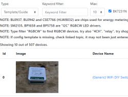 IoT Device List Interface Screenshot of IoT device list interface with an image and device name.