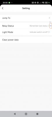 Screenshot of Tuya Plug Settings Screenshot of Tuya app settings for a smart plug.