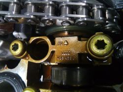 Ustawienie wałka ssącego w VW Passat B5 FL 2.0 ALT - znaki, wycięcia, koło zębate