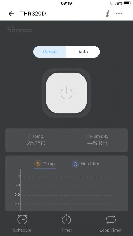 [ESP32] Termostat z wyświetlaczem i WiFi - Sonoff THR320D - aplikacja eWeLink