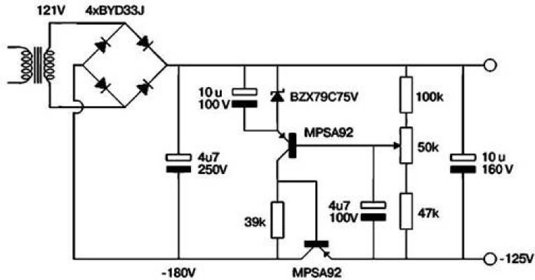 Регулировка высокого напряжения схема