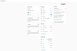 Screenshot of AristonESP32 dashboard with Controls, Sensors, and Activity panels and MQTT logo.